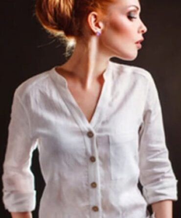 Блуза льняная 2/105 белый