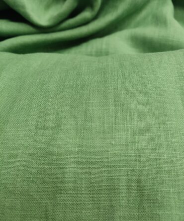 Ткань льняная зеленая