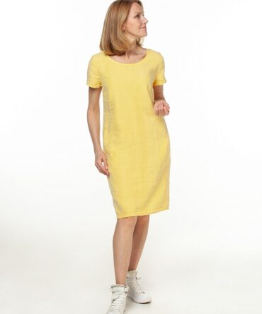 Платье льняное 3517а желтый